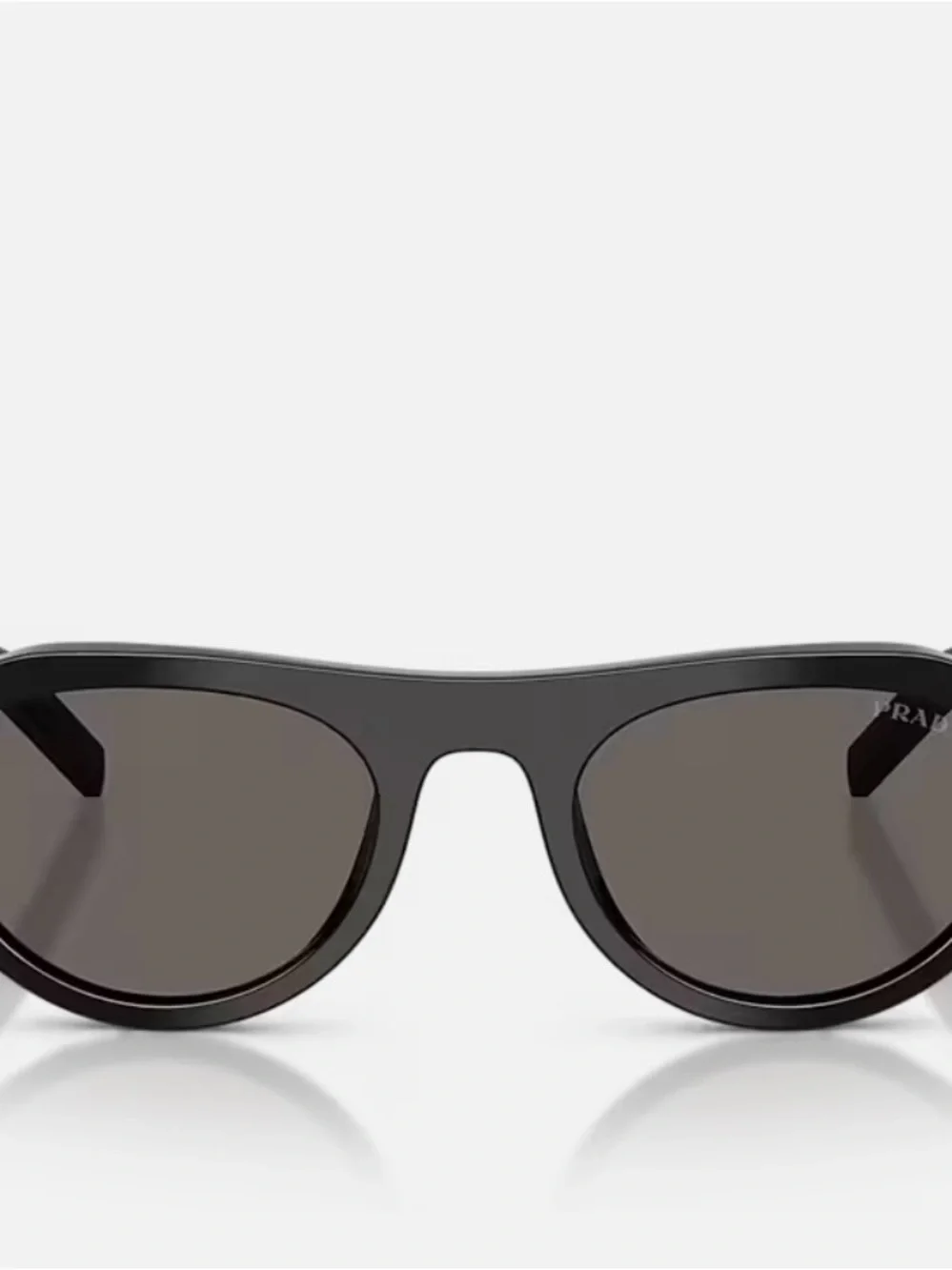 Prada Black Cat-Eye Sunglasses with Gold Accents - Picture 2 of 12